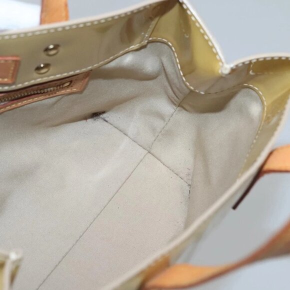 LOUIS VUITTON Monogram Vernis Reade PM Hand Bag Beige M91334 LV Auth 132527 - Picture 12 of 16